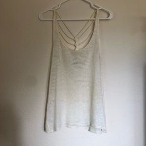 Ella Moss | linen crochet top with strappy back